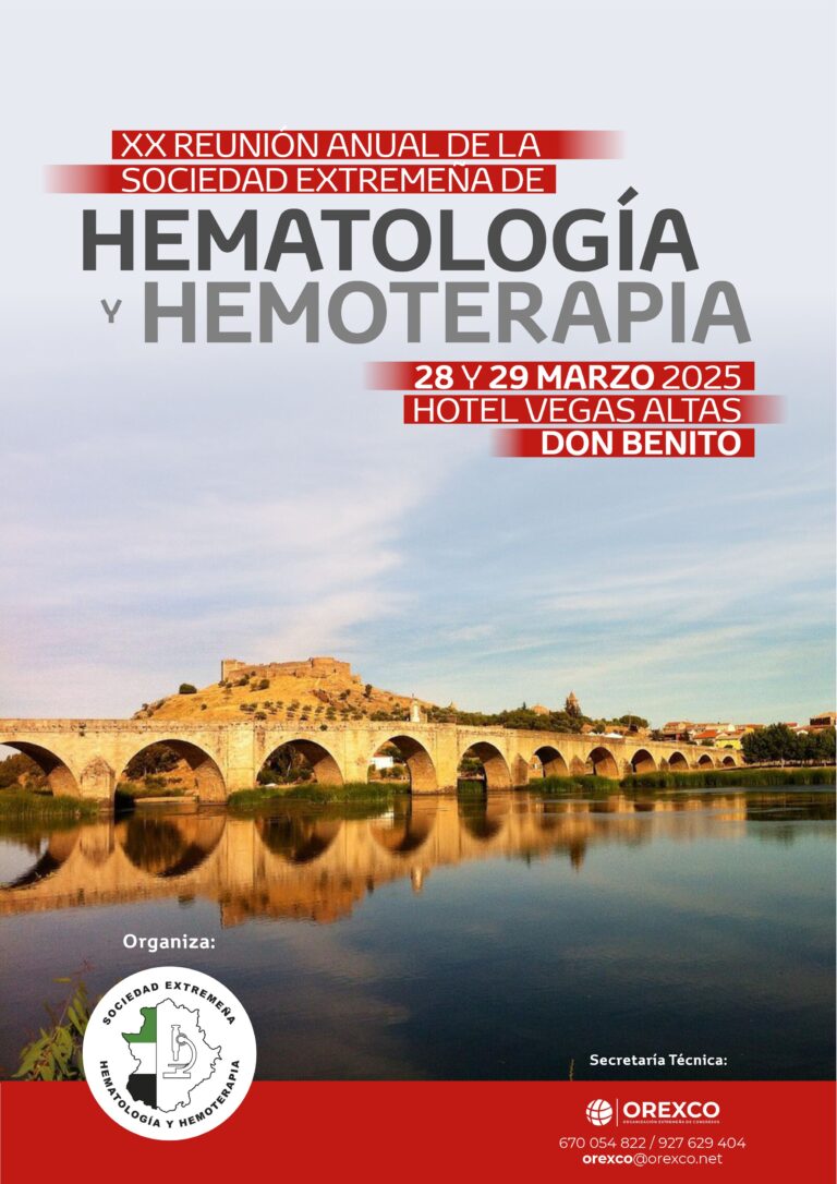 Lee más sobre el artículo XX REUNIÓN ANUAL DE LA SOCIEDAD EXTREMEÑA DE HEMATOLOGÍA Y HEMOTERAPIA